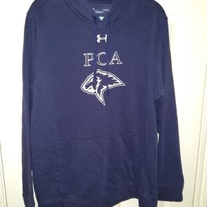 Under Armour PCA Blue Loose Pullover Hoodie Men's sz Large.